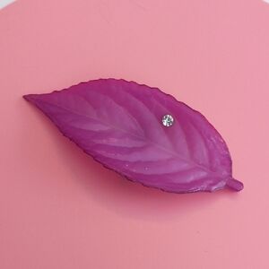 Buch and Deichmann Vintage Leaf with Crystal Brooch